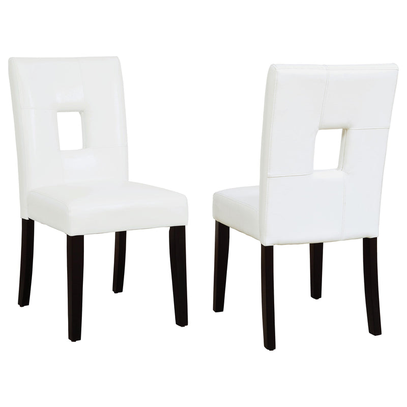 Shannon Open Back Upholstered Dining Chairs White (Set of 2) image
