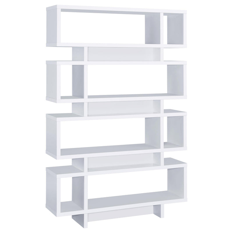 Reid 4-tier Open Back Bookcase White image